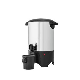Commercial Coffee Urn, 30 Cup 4.5 L Hot Beverage Dispenser with Dripless Faucet, Quick-Brewing Commercial Coffee Maker with Stainless Steel Liner