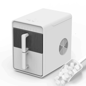 PSZBJ-K12  Automatic Ice Maker-Blue Storage Ice for Outdoor Camping. Features: 12kg/day capacity, PVC material (BPA-free), touch controls