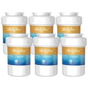 6 Pack Refrigerator Water Filter Replacement For GE MWF, SmartWater MWFP, MWFINT, MWFA, GWF, HDX FMG-1, Kenmore 9991, GSE25GSHECSS, WFC1201 Water (Option: W13733001)