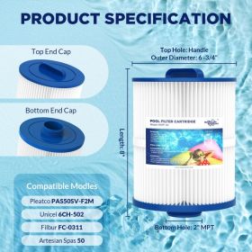 Pool Spa Filter Cartridge Replace For Pleatco PAS50SV-F2M 6CH-502 Filbur FC-0311 (Option: W13588688)