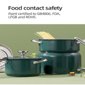 Stainless Steel Pot 4-piece Set (Color: Green)