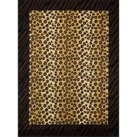 Tribes GC YLS4014 Multi 5 Ft. 3 In. X 7 Ft. 3 In. Animal Print Area Rug (Option: BeigeBlack)