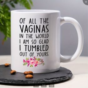 Ceramic Coffee Cup (Option: White humor and wit)