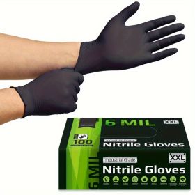 Disposable Nitrile Gloves Black High Elastic Composite, Suitable For Kitchen Household Cleaning, Etc (Option: 1pack)