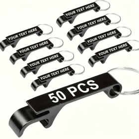 50 Tiger Mouth Bottle Openers (Color: Black)