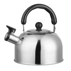 2.1Quarts Stainless Steel Whistling Tea Kettle Stovetop Induction Gas Teapot With Insulated Handle Camping Kitchen Office (Option: Stainless Steel)