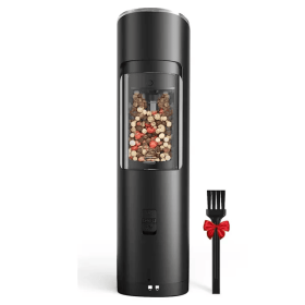 Electric Salt And Pepper Grinder Automatic Gravity Sensor Battery (Color: Black)