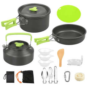16Pcs Camping Cooking Ware Set Camping Stove Cookware Kit (Option: Cookware Set)