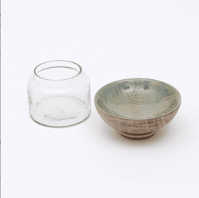 Glass Nut Jar With Wooden Bowl-Shaped Lid (Option: 1Pc)